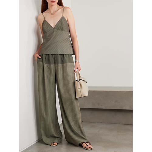 Socraigh Cami & Pants Leathan-Choise Olive Pinstripe Saincheaptha